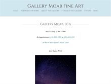 Tablet Screenshot of gallerymoab.com